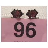 STERLING SIGNED SCREW ON EARRINGS (7.36G)