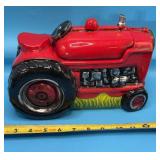 Bella Bug red tractor ceramic cookie jar,