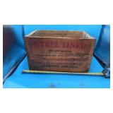 United Metal Cartridge Wooden Ammo Box