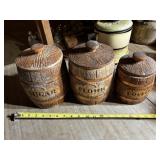 1970s Treasure Craft ceramic canister set