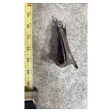 Rustic metal corn husker.