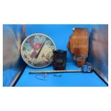 Outdoor Cardinal Theme Thermometer, rustic