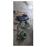 Garden hoses roll of plastic sprinklers