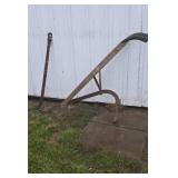 Horse-drawn plow an extra Bar for a plow