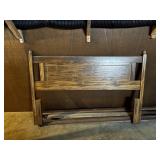 Wooden Headboard and Side Rails