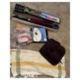 Answering Machine, Rug, Candle Holder on Stake