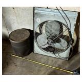 Metal Fan & metal storage container,
