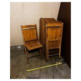 12-Wooden Folding Chairs