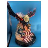 Ray Chia fiber optic bald eagle statue, featuring