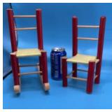 Mini Wood & Yard dollhouse rocking chairs