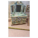 Vtg French Victorian  Kirtch Jewelry Box Laurel