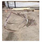 Antique hay mound cradle with trolley