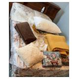 Throw Blanket, Pillows, Full size sheet set and