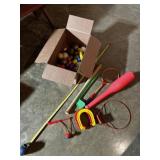 Metal Basketball Hoop, plastic horseshoeï¿½s,