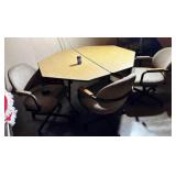 National Public Seating mobile cafeteria hexagon