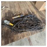 Drop lights, extension cords