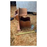 Handmade wooden magazine rack and end table
