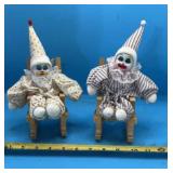 Vintage Porcelain Clown Doll, Collectible