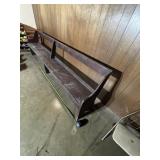 Wooden church pew bench