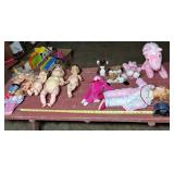 Collection of vintage toys features several