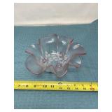 Mikasa Rosella pink tinted frosted glass with