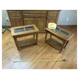25x14x21  2 wooden side tables