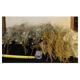 Gold ribbons and Christmas decor. itï¿½s