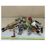 Kitchen utensils, spatulas, cheese geater,