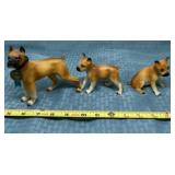 Napco Ware Japan Boxer dog figurines one with chip