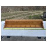 wooden wall-mounted coat and hat rack