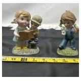 Homco ceramic children, likely from the 1960s or