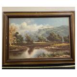 Hand painted frame canvas measures 44 inches x 32