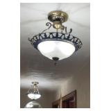 Two ceiling light fixtures, will be removed for