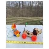 Vintage Little Snoopy toy and Lamaze toy