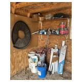 Shelf contents, and everything in corner, Screws,