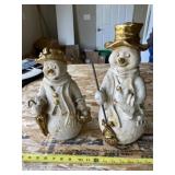 Resin snowmen