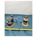 Homco 1985 Denim Days collector figurines.