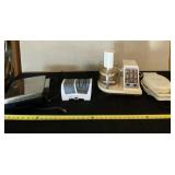 Waffle maker, food processor, knife sharpener and