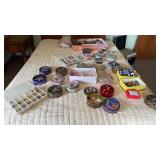 Large collection of buttons and some sewing