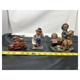 collectible teddy bear figurines, appearing to be