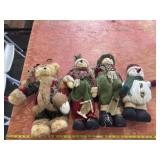 Christmas snow men and bear stuffed