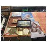 Light up christmas pictures and lettering and