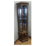 23 1/2 x 11 x 71 traditional-style corner curio