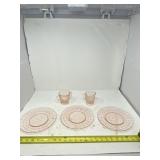 Anchor Hocking Pink block optic pink depression