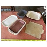 baking dishes, specifically a square baker pyrex