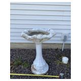 Concrete bird bath 30inches tall.
