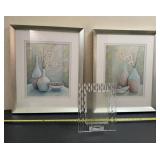 Framed wall art with glass picture