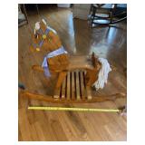 Wood kids rocking horse.