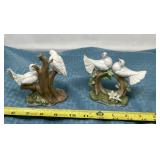 Lefton China dove figurines.
