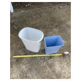 Two small trash cans